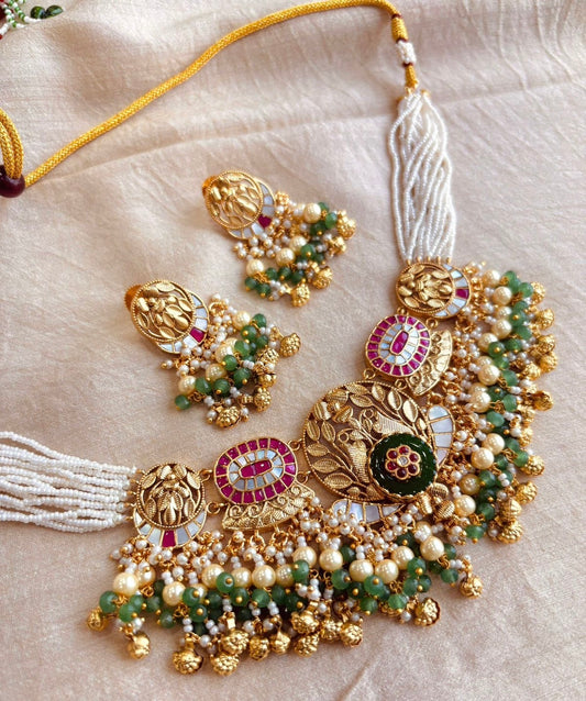 Pachi Kundan Necklace