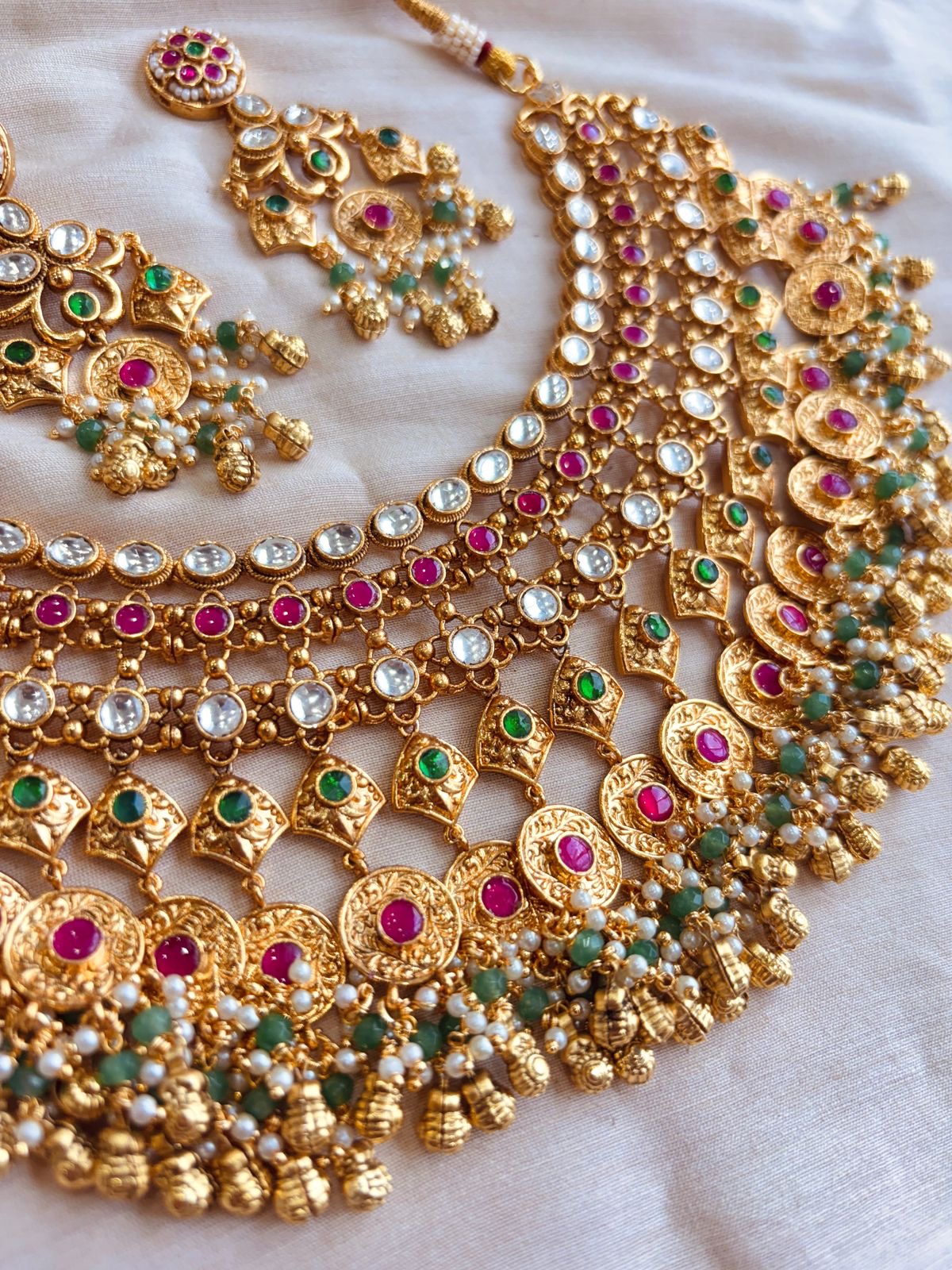 Pachi Kundan Necklace